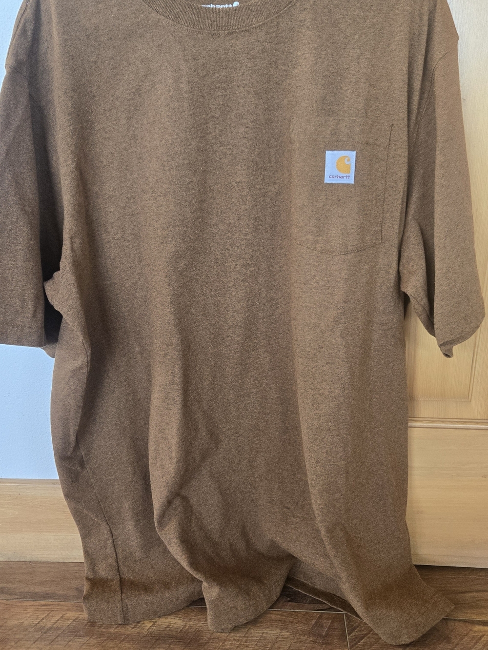 Carhartt Brown Short-Sleeve Pocket Tee XL Tall Loose Fit